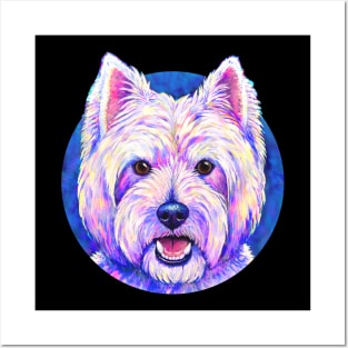 Happiness - Colorful West Highland White Terrier Dog Posters and Art